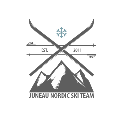 JNST logo featuring two skis crossed, ski poles, and mountains below