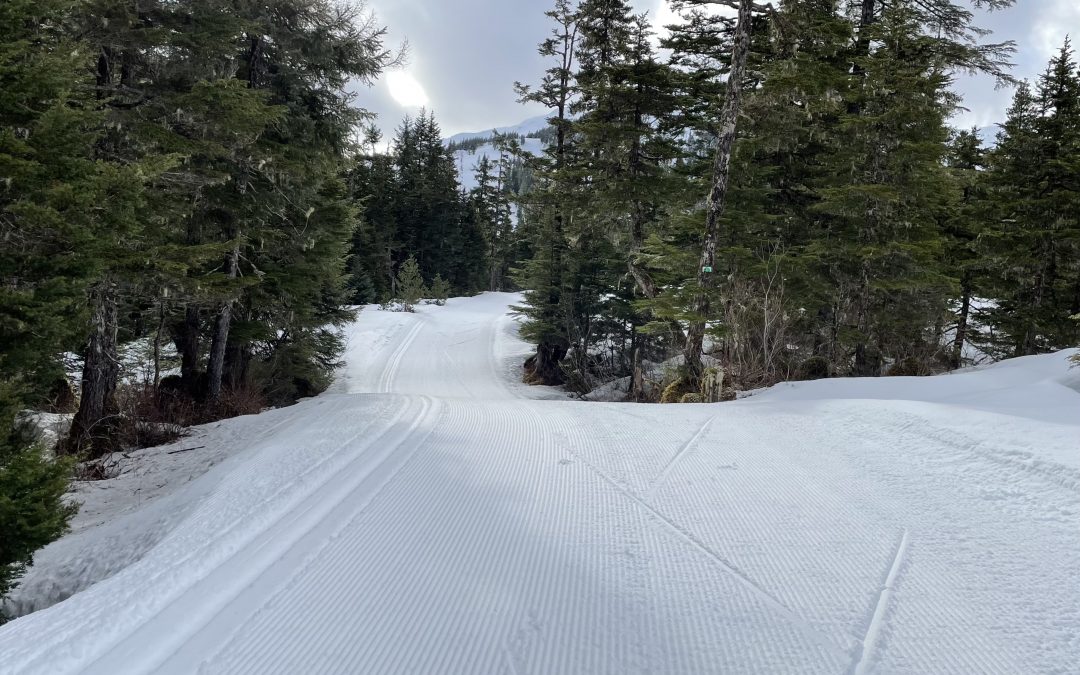 Upper and lower loop trails nicely groomed