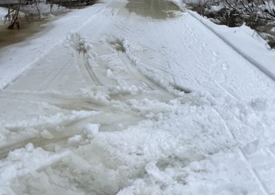 Well groomed, but soft with some puddles